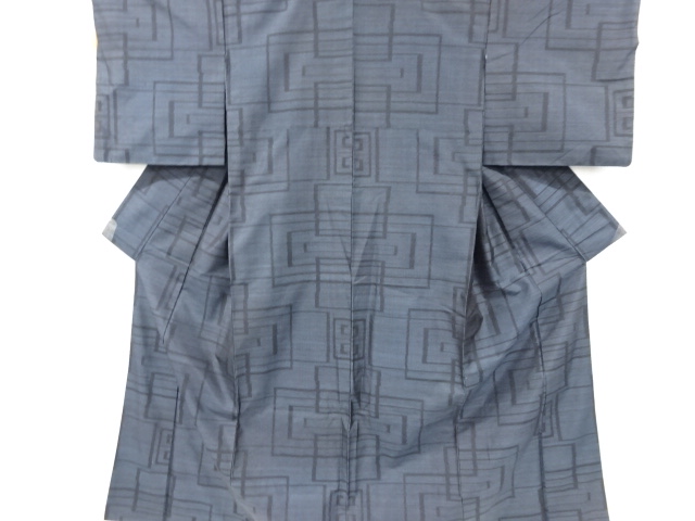 幾何学模様織り出し本場泥大島紬着物